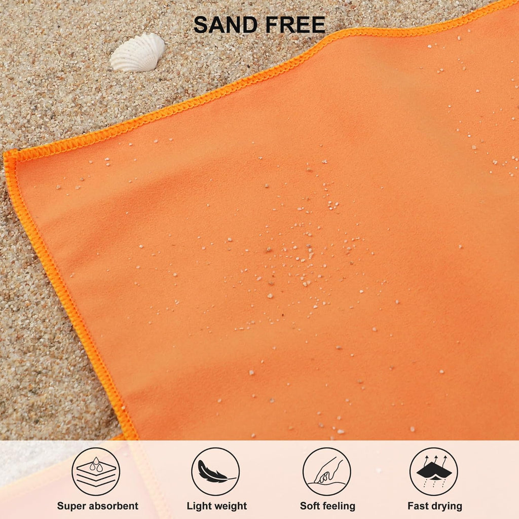 Microfiber Towel Perfect Travel & Gym & Camping Towel. Quick Dry - Super Absorbent - Ultra Compact - Lightweight. Suitable for Trip, Beach, Shower, Backpacking, Pool