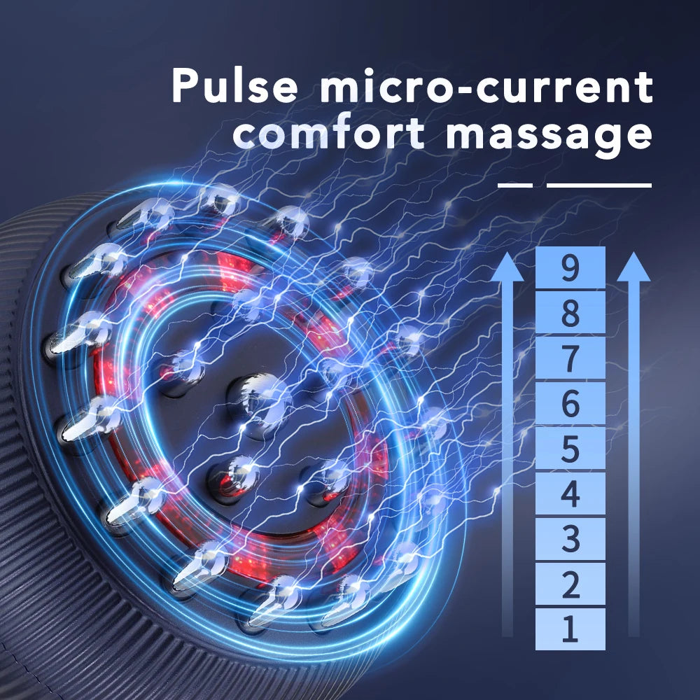 Thermaglow™ Wireless Heated Meridian Brush – Lymphatic Drainage, Microcurrent Anti-Cellulite Massage for Body & Back